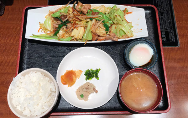 相撲茶屋 寺尾 力士みそ炒め定食 豚肉と野菜のみそ炒め