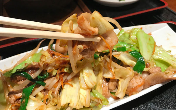 相撲茶屋 寺尾 力士みそ炒め定食 豚肉と野菜のみそ炒め