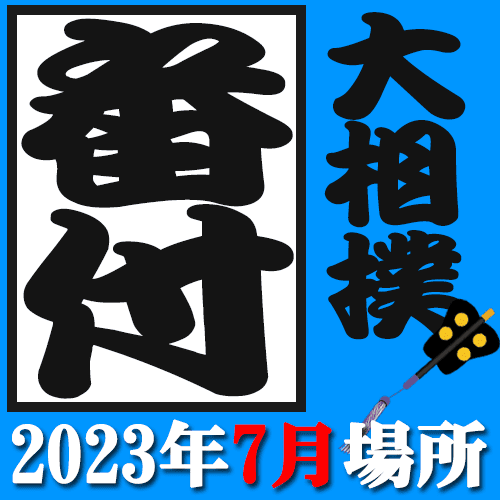 大相撲 番付 2023年7月 名古屋場所